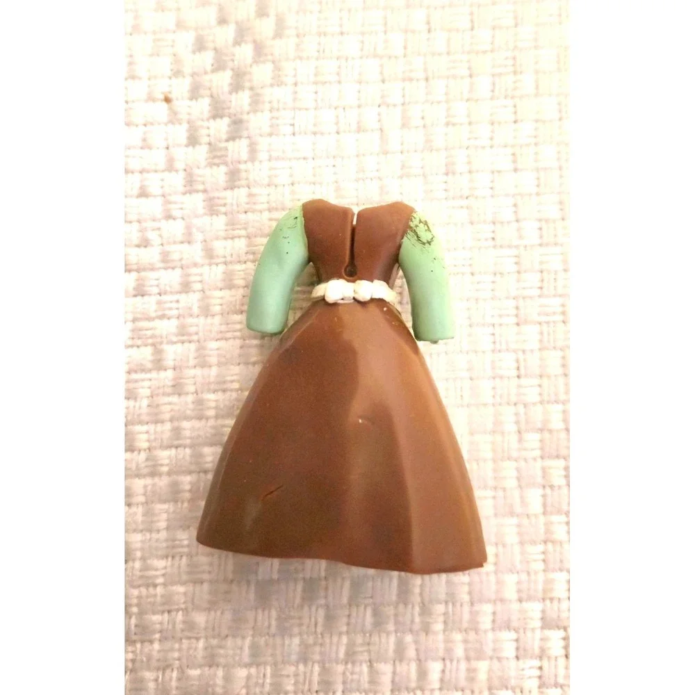 Vintage Polly Pocket Disney Princess Cinderella Brown Glitter Dress Accessory
